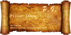 Piller Ilona névjegykártya